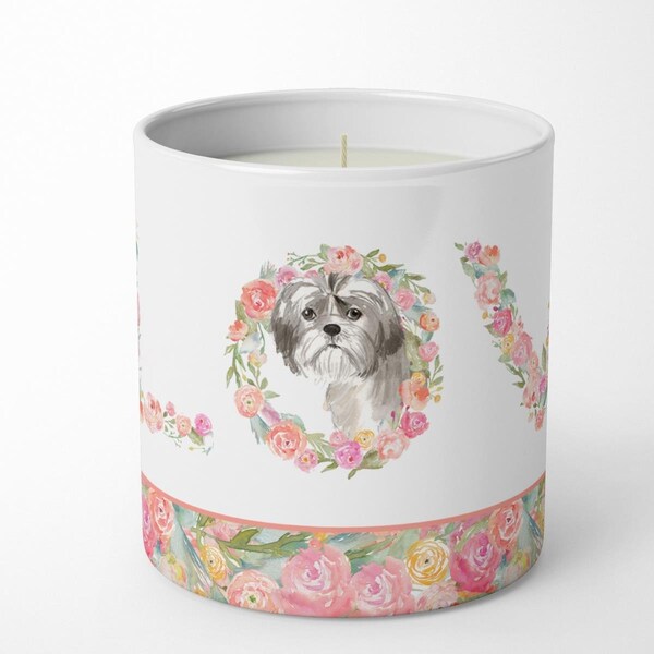 Carolines Treasures 3.75 x 3.25 in. Unisex Shih Tzu No.2 Love 10 oz Decorative Soy Candle WDK4620CDL - main